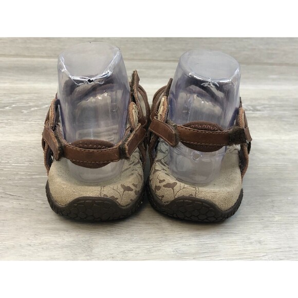 Merrell San Remo Women's US 9 Brown Leather Flat Buckle Open Toe Strappy Sandal - Picture 3 of 7